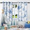 Wildflowers Floral Green Plants Window Curtains Blackout Washable Polyester Fabric Bedroom Living Room Home Decor Curtain 2 Pcs