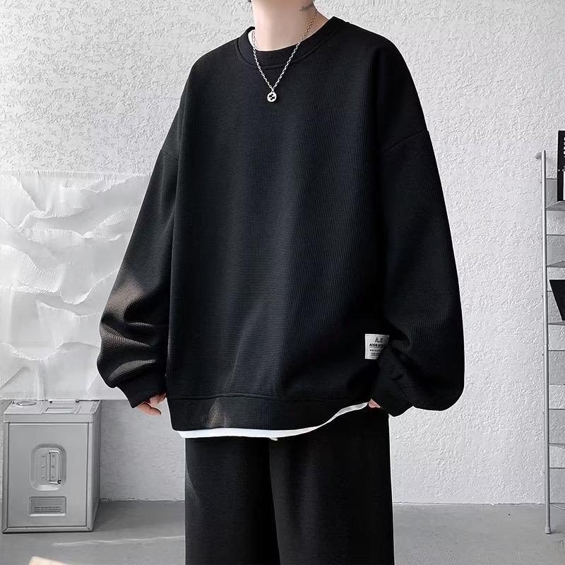 

Мужской комплект из вафельной толстовки и спортивных штанов весна/осень - большой размер, молодежная спортивная одежда 2XL