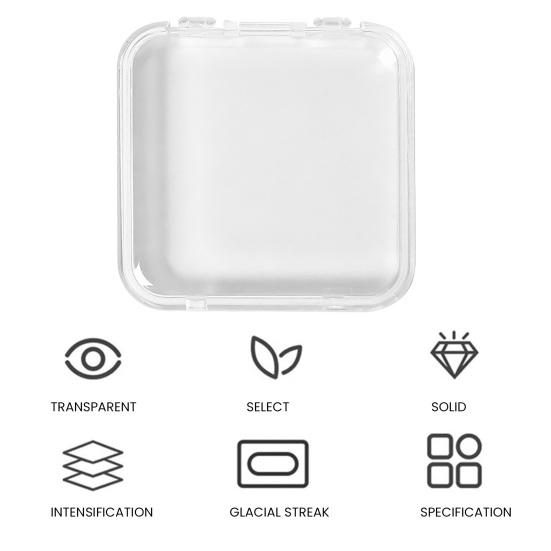 3Pcs Transparent Acrylic Badge Storage Box Set Anime Game Display Case Dustproof Square Organizer for Badges Stationery