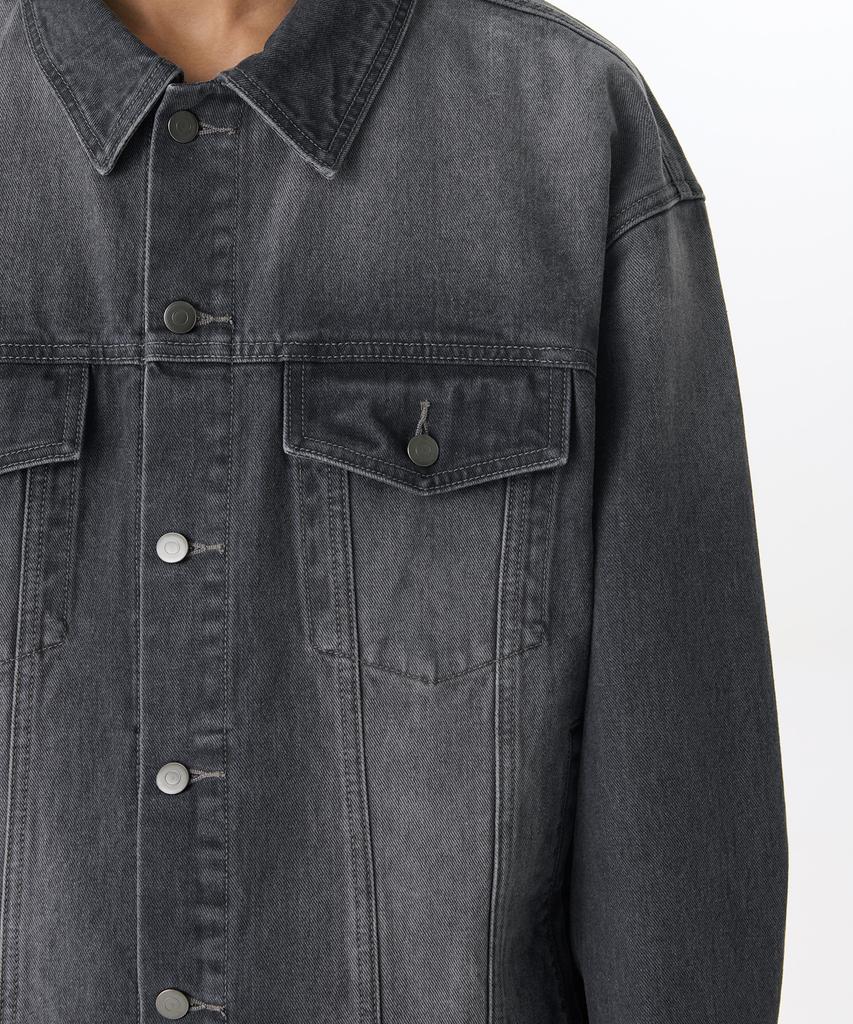 Musinsa Standard Pigment Oversized Denim Trucker Jacket [Charcoal Grey]