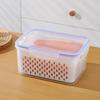 Food Storage Box for Fridge Fruit Storage Container with Removable Colander Leakproof Produce