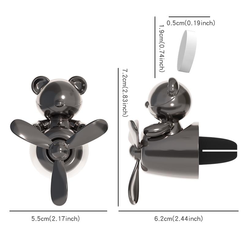 No perfume DIY fragrance teddy bear pilot car air freshener vent aroma diffuser rotating plane decorations accessories ornaments