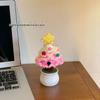 Hand-Knitted Christmas Tree Small Potted Plant - Festive Desktop Decor & Creative Gift