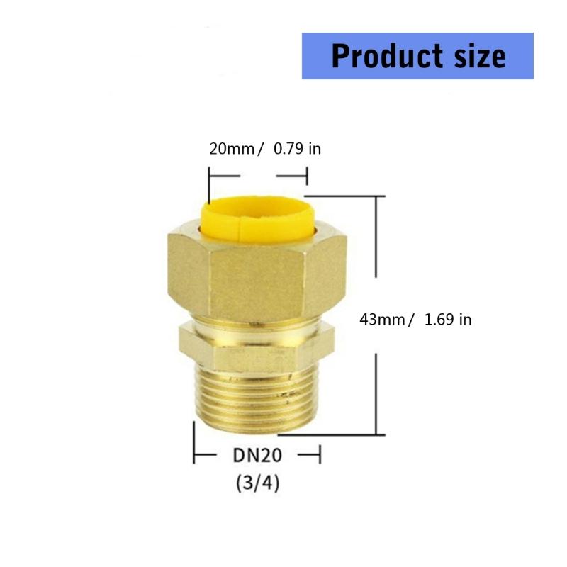 3/4 Inch Brass NPT Fittings Quick Connect Adapter Natural Gas Connector Quick Fixing for Water Oil Fuels  & Air Tool 