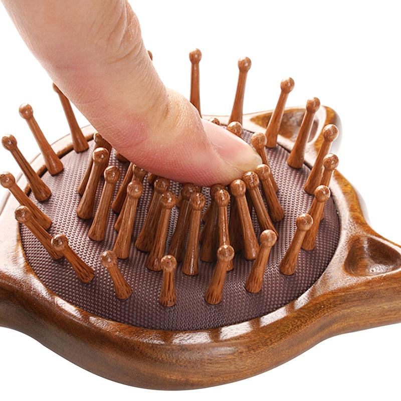Sandalwood Scalp Massage Comb Meridian Comb Toothed Head Hair Comb Body Beautify Massage Guasha Scraping Care Comb