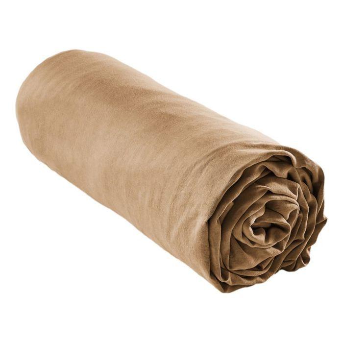 Drap housse 57 fils/cm² toutes dimensions - Orange - 140 x 190 cm