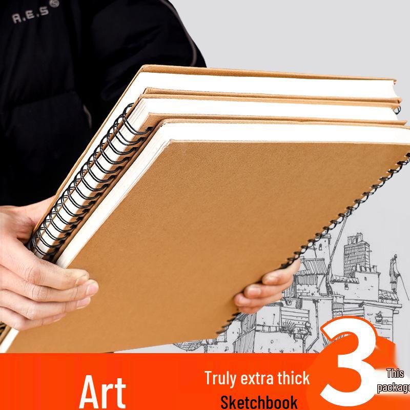 Verdicktes A4 & A3 Spiral-Skizzenbuch für Kunststudenten - 16K, 32K, 8K Markerpapier