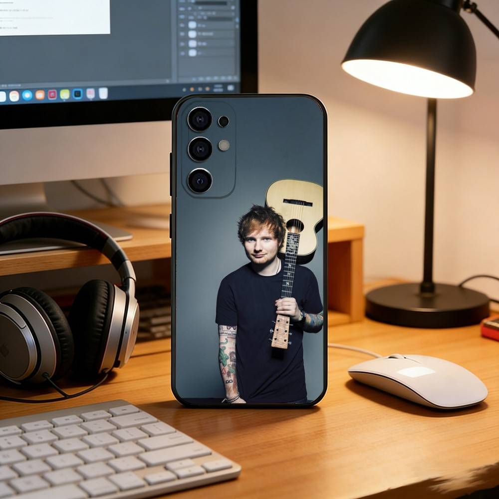 Sänger E-Ed Sheeran Handyhülle Für Samsung S25,S24,S21,S22,S23,S30,Ultra,S20,Plus,Fe,Lite,Note,10,Schwarze Hülle