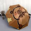 Capybara Themed Travel Umbrella-8 Ribs Automatic Opening and Closing, Portable Folding Design, Compact and Stylish Umbrella Suitable for Out