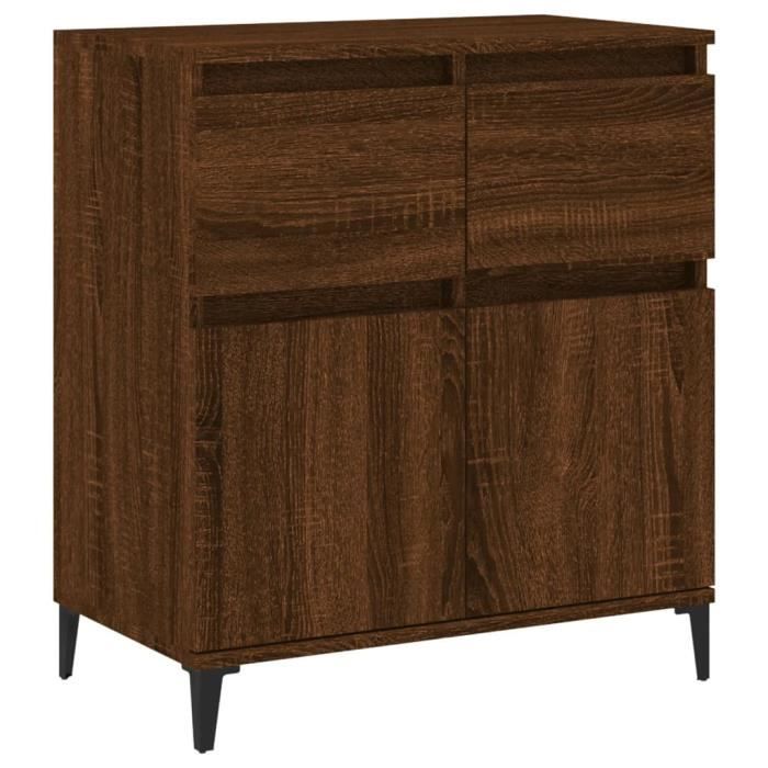 VidaXL Buffet Chêne marron 60x35x70 cm Bois d'ingénierie 819691