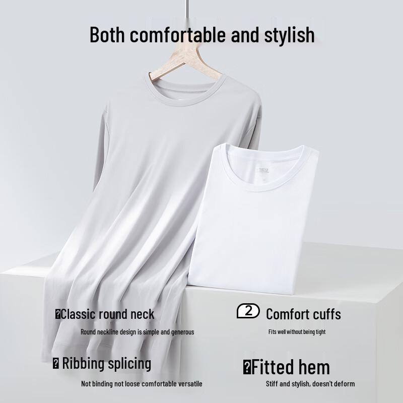 Yiershuang Men's Premium 120-Count Cotton Crew Neck T-Shirt