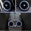 For Mercedes-Benz GLC 16-21 Aluminum Blue Console Air Outlet Vent Ring Decor 7X