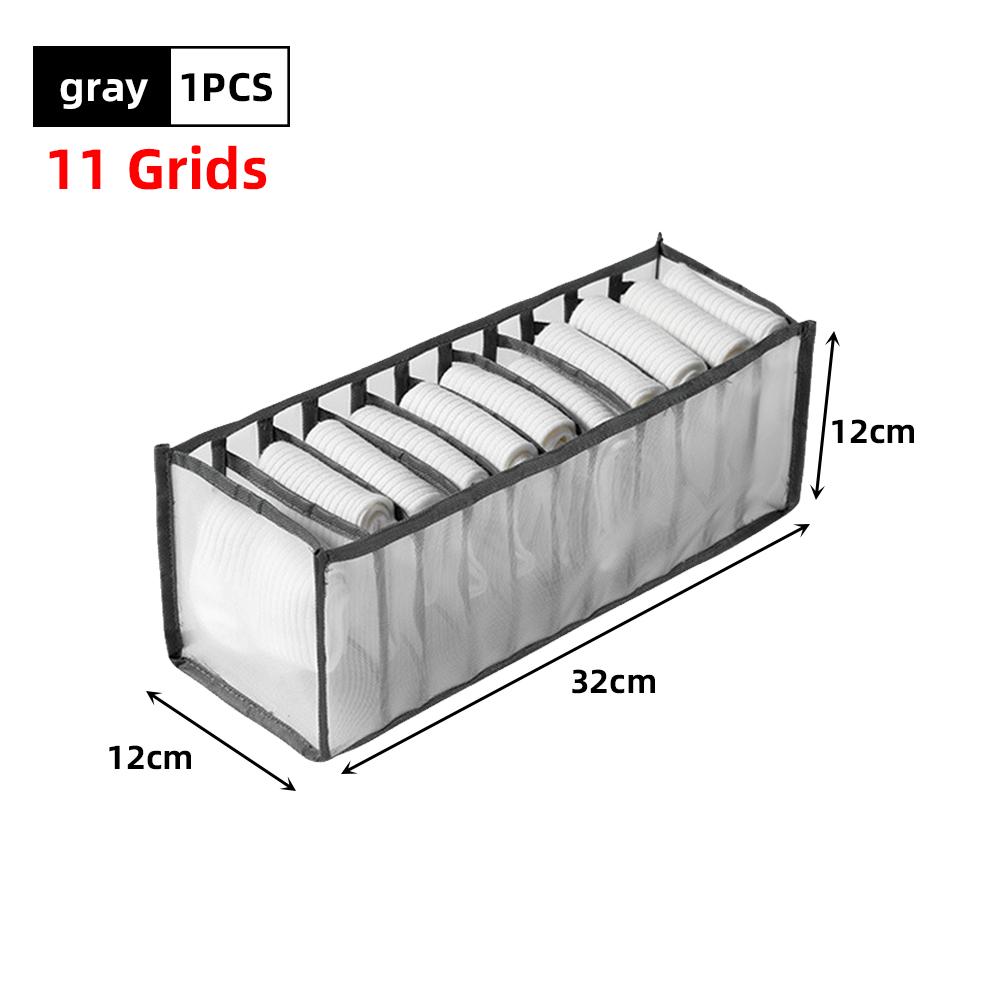 

11 Compartment Closet Clothes Organizer Panties Socks Storage Boxes Cabinet Drawers Breathable Mesh Underwears Organizers Boxes 11 grids