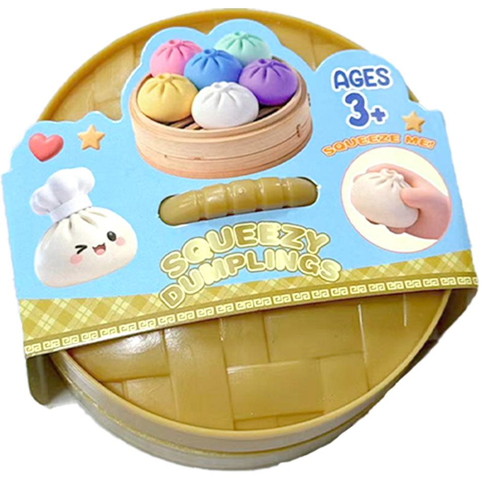 Jucărie squishy Găluște cu sclipici Bun Baozi Găluște Cutie Misterioasă Mâncare Colorată Squishy Jucărie Senzorială Fidget Jucărie Anti Stres de Strâns
