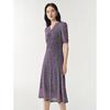 JUZUI Elegant Geometric Print Gauze Dress