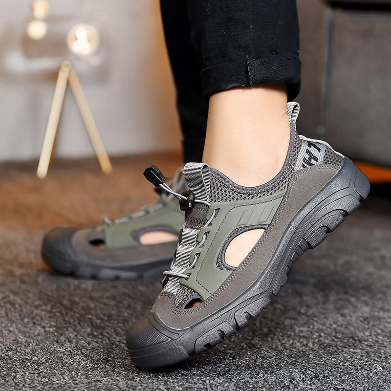 Summer Beach Sandals Men Wading Shoes Mesh Breathable Non-slip Men's Sports Sandals Outdoor Anticollision Hiking Shoes For Man