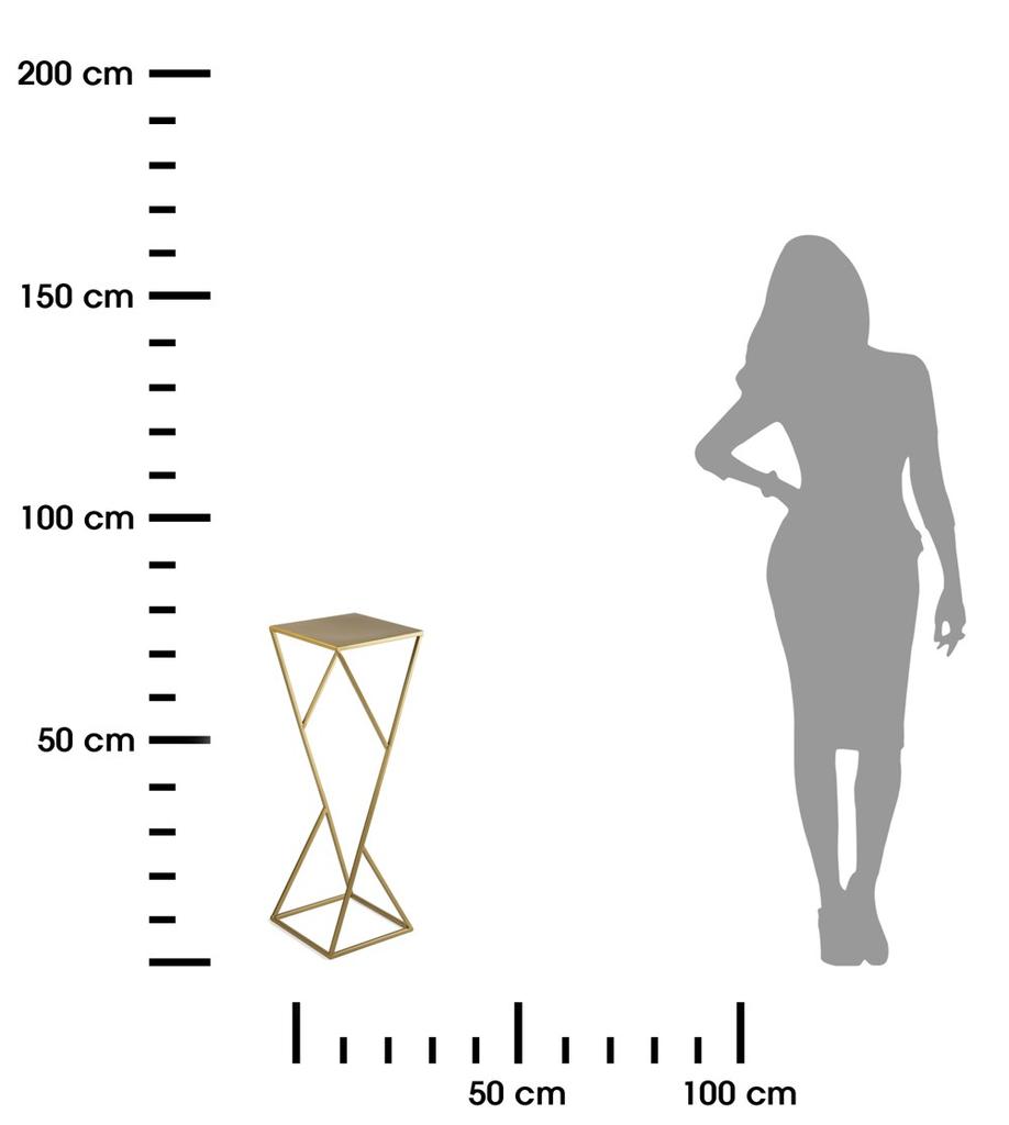 Modern Loft Golden Flower Stand 70 Cm
