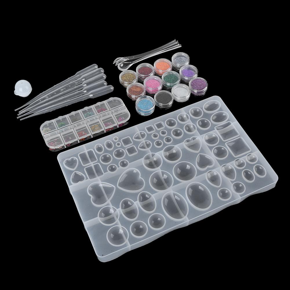 DIY Silicone Resin Jewelry Casting Molds Resin Making Kit Craft Creating Tools