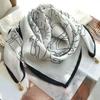 Womens Cotton Square Scarf With Magnetic Clasp Lightweight Winter Wrap Accessory Floral Print