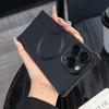 Air-cushion Shockproof Magnetic Case For iPhone 16 15 14 13 12 Pro Max Plus Glass Lens Protection Simple Magsafe Silicone Cover