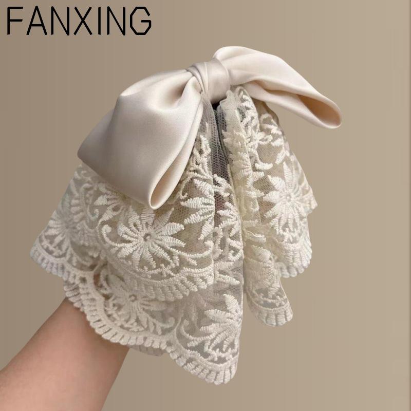 

Кружевная заколка: Высококачественный ретро французский краб для хвостиков - Очень большой корейский головной убор Standard