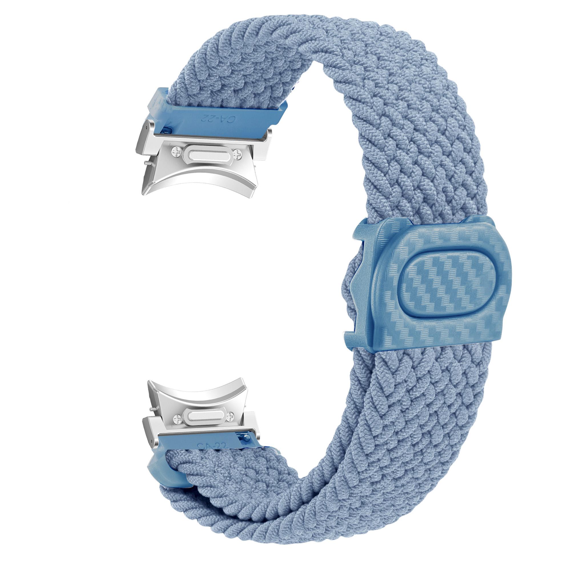 

No Gaps Braided Band For Samsung Galaxy Watch FE 7 6 4 Classic/5 Pro/44 40mm 47mm 43mm 45mm 46mm 42mm 46mm Nylon Bracelet strap Galaxy watch 7 40mm світло-синій колір
