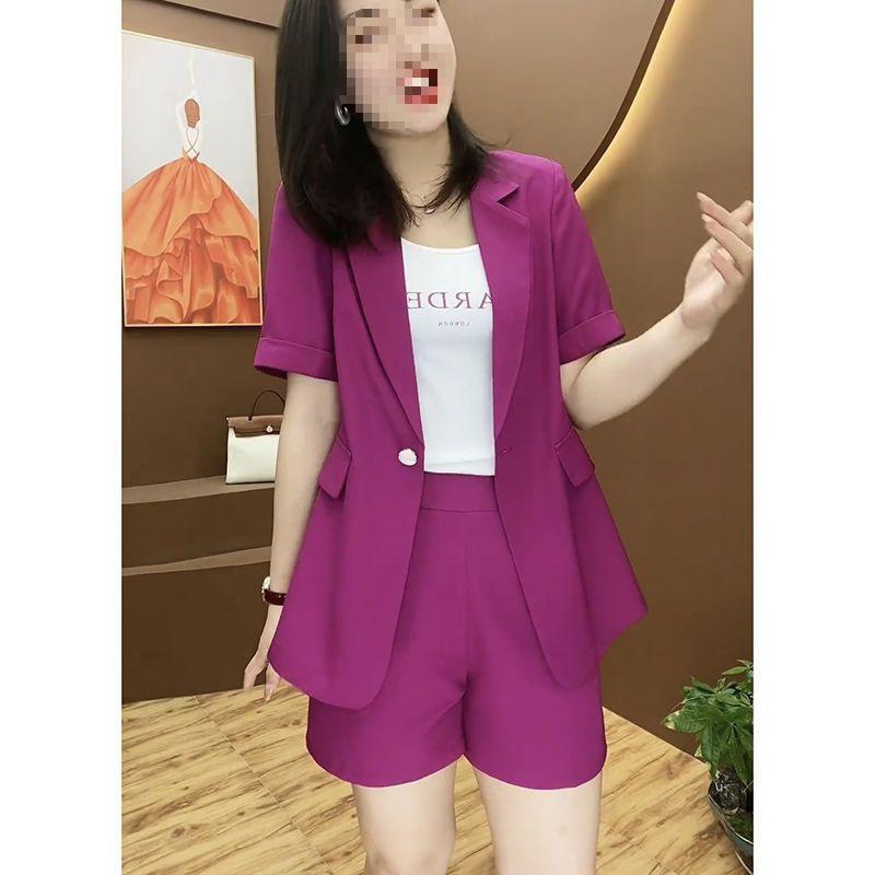 Petite Women's Stylish Two-Piece Summer Suit: Streetwear Shorts Set