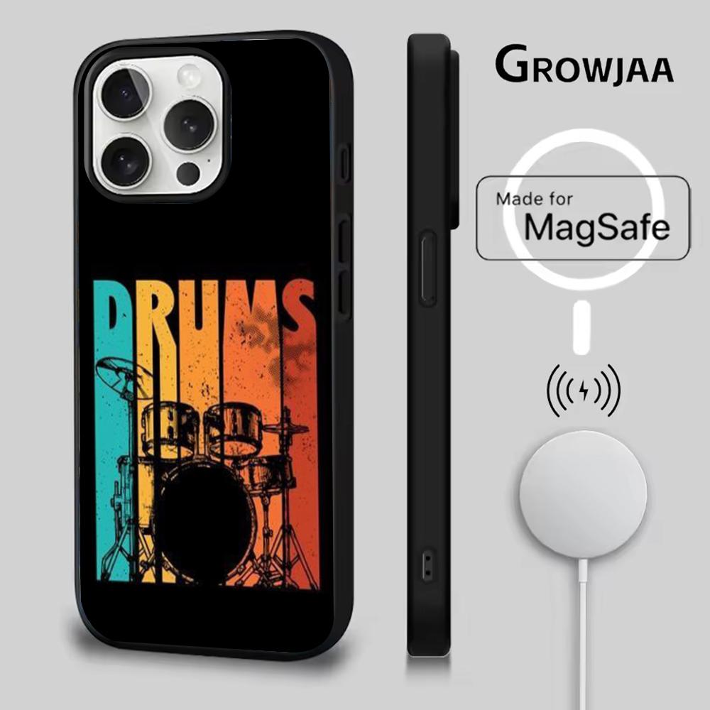 Drum Drummer Phone Case For iPhone 16e,16,15,14,13,12,11,Plus,Pro,Max,Mini Magsafe Magnetic Wireless Charging
