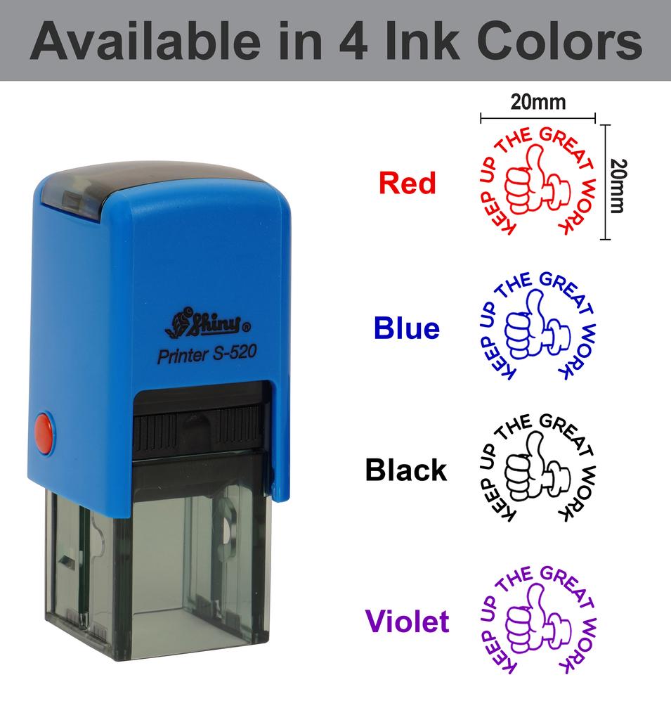 Printtoo Teachers  Stamp  Keep Up The Great Work Self,Inking Rubber  Stamp  Motivation Encouragement Review Messages