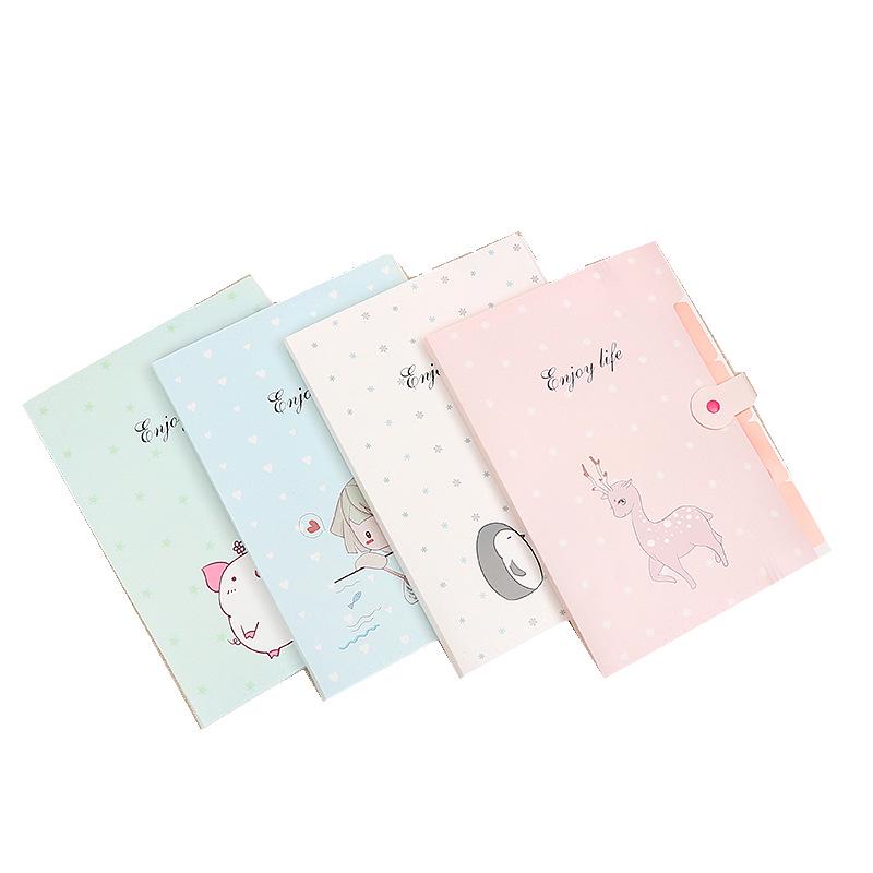 Cheap Cute Cartoon A4 File Folders 5 Pockets Office Expanding File ...