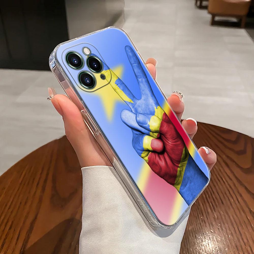Demokratische Republik Kongo Flagge Hülle Für Apple iPhone 17 16 15 14 13 12 11 Pro Max 16 Plus 16E 17Air 17Pro Handyhülle Silikon
