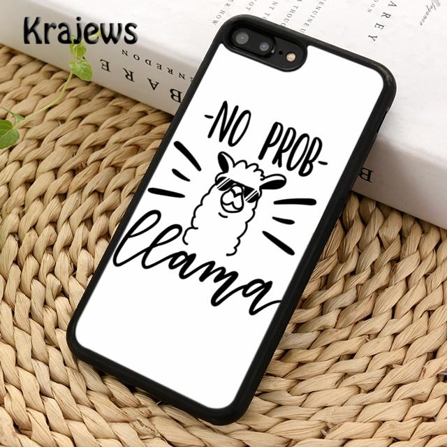 

Krajews No Drama Prob Llama Lama Phone Case Cover For iPhone 17 Air 16 15 14 plus 11 12 13 pro max coque Shell Fundas iPhone 13
