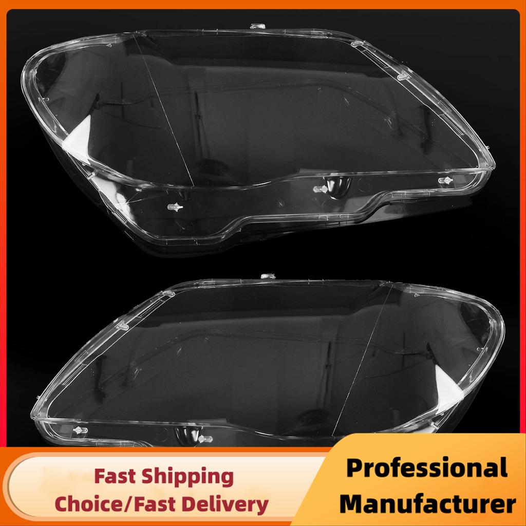 1Pair Front Headlight Lens Cover For BMW 7 Series E65 E66 2005 2006 2007 2008 Clear Headlamp Shell Transparnet Lampshade