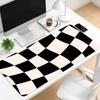 Wavy Checkerboard Extended Gaming Mouse Pad AntiSlip Desk Mat Stitched Edge Aesthetic Decor For Pc Gamer Office Use