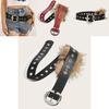Modern Wide Faux Leather Waist Strap With Alloy Buckle For Casual Clothing