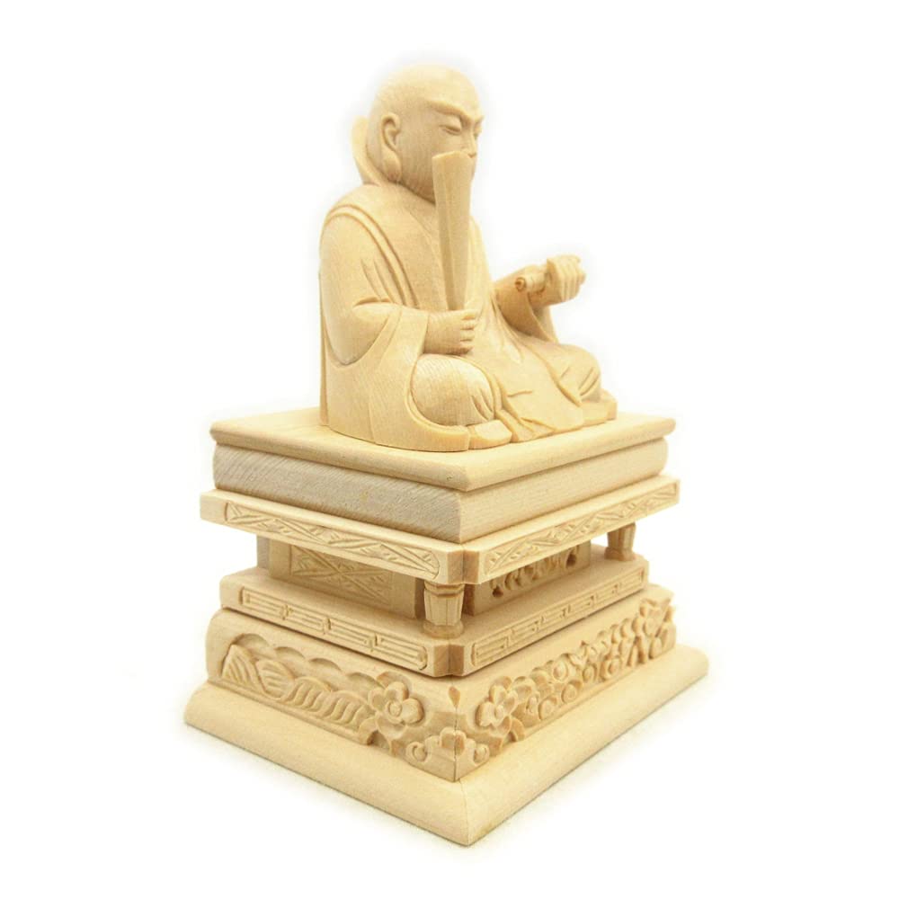 Kurita's Special Buddhist Statue [Priest and High Priest] Seated Statue of Saint Nichiren, 1.5 Inches (total Height 11.5 Cm, Width 8 Cm, Depth 6 Cm),