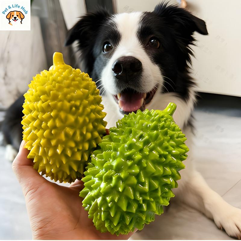 Pet Dog Toy Molar Ball Bite Resistant Sound Durian Suitable for All Dog Training Toys Pet Supplies