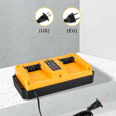 Bärbar Dubbelportsladdare EU/US Snabbladdningsadapter för Dewalt 18-20V Litiumbatteri Dcb202 Dcb204 Dcb205 Dcb206 Dcb207 Dcb203