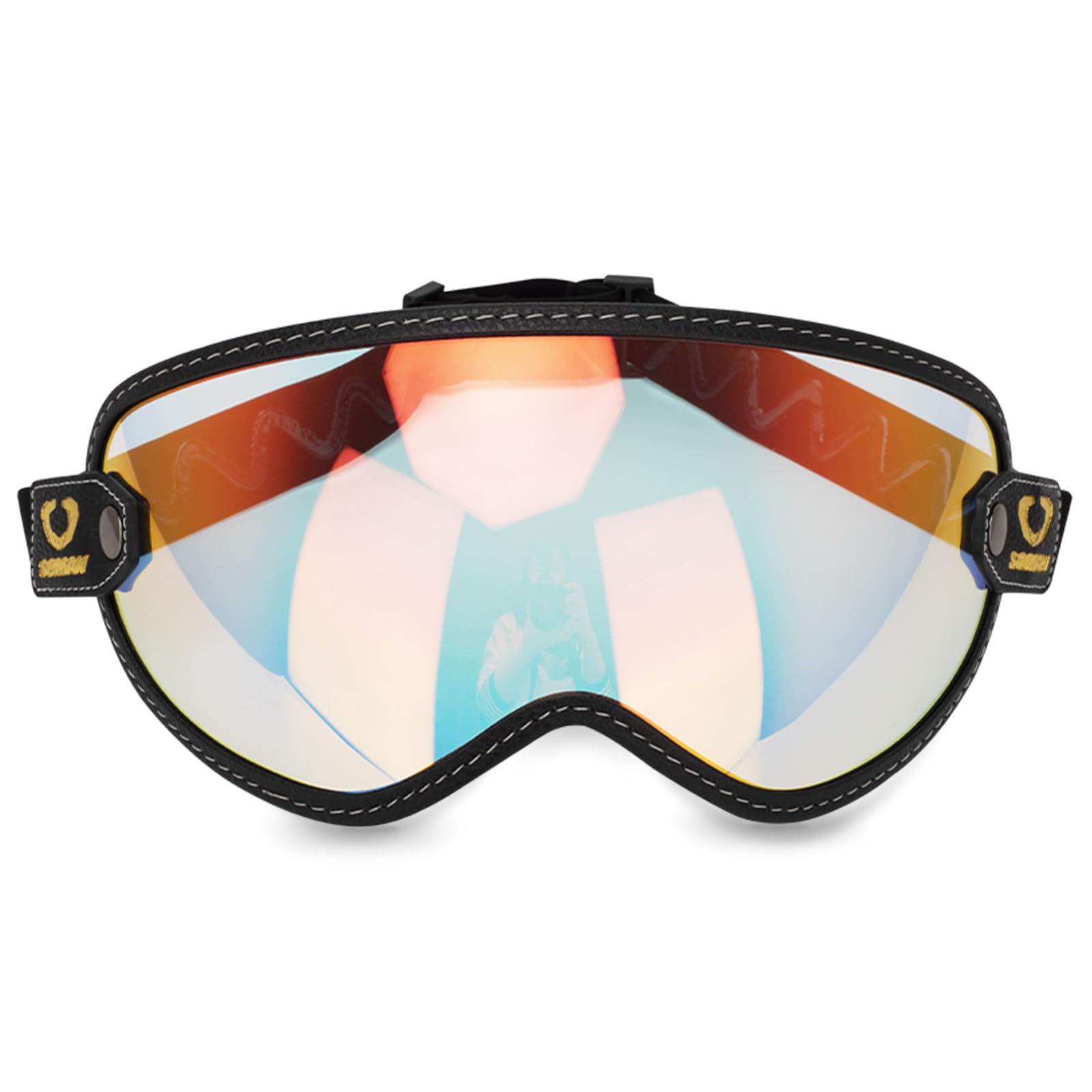 

Soman EX ZERO Щиток-пузырь с резинкой для очков, совместимый с EX ZERO Damtrax M50 Revo Shield, Щиток, (Прозрачный красный)