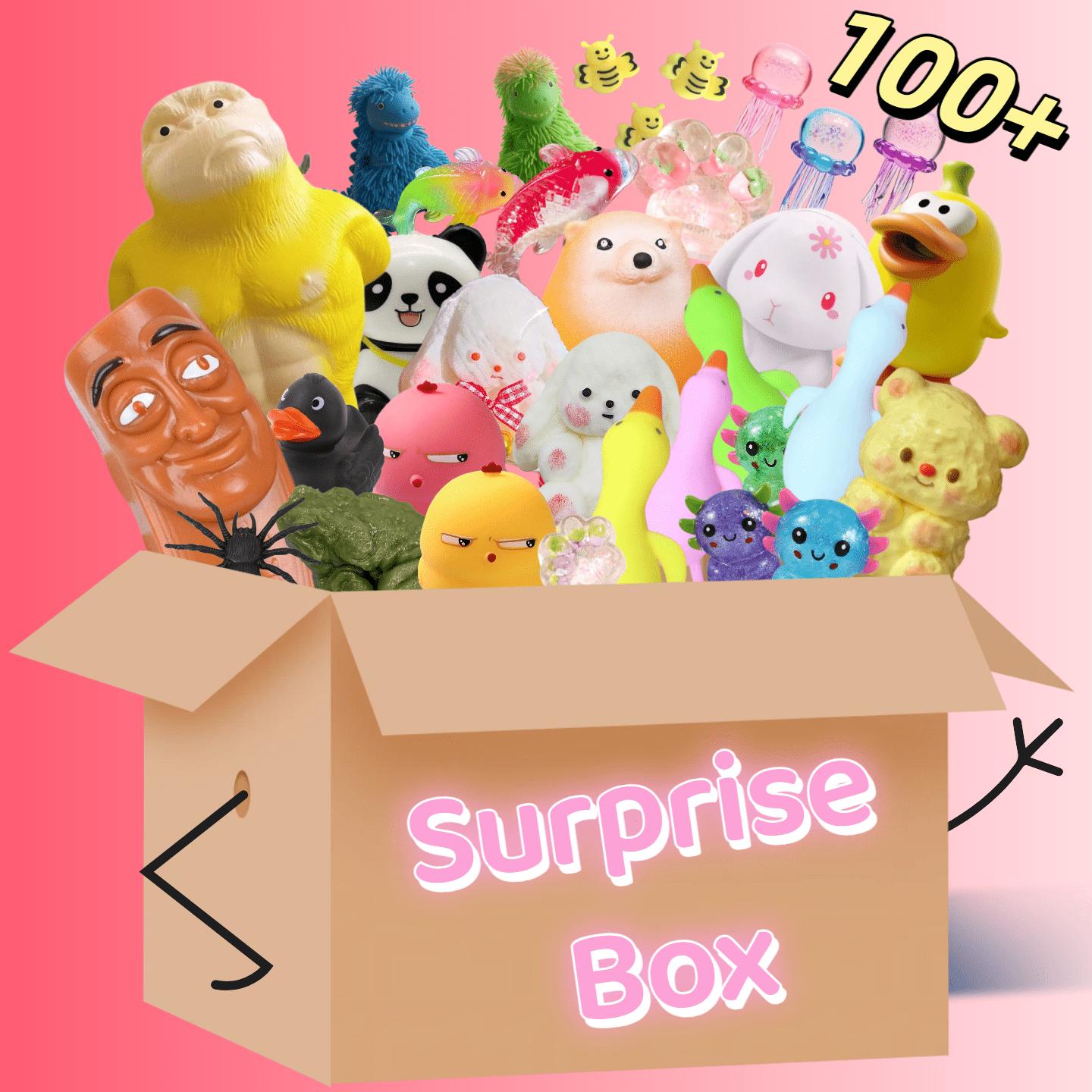 100 Pièces Jouets Squishy à Rebond Lent, Jouets Fidget Variés Anti-Stress, Cadeaux de Fête Mystère Surprise, Jouets Sensoriels à Presser Other white