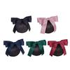 Women Hair Net Temperament Solid Color Bow-knot OL Fishnet Decorative Soft Anti-slip Hair Clip Hair Snood for Airline Stewardess