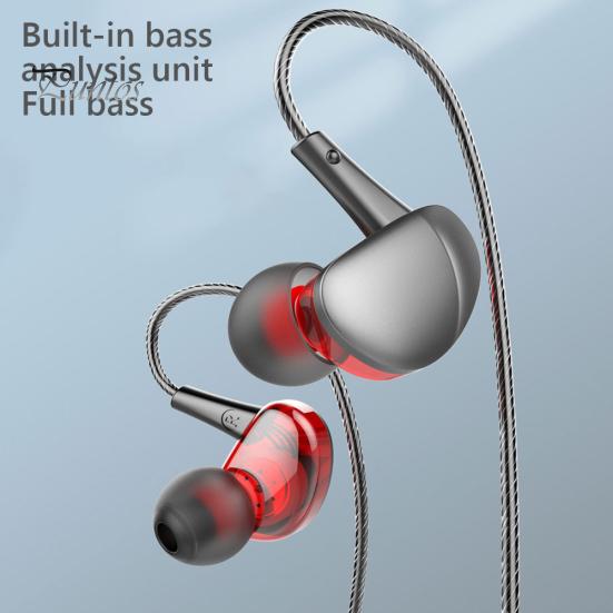 

3.5mm Plug Universal Wired In-Ear Earphone Heavy Bass Sports Headphone with Mic