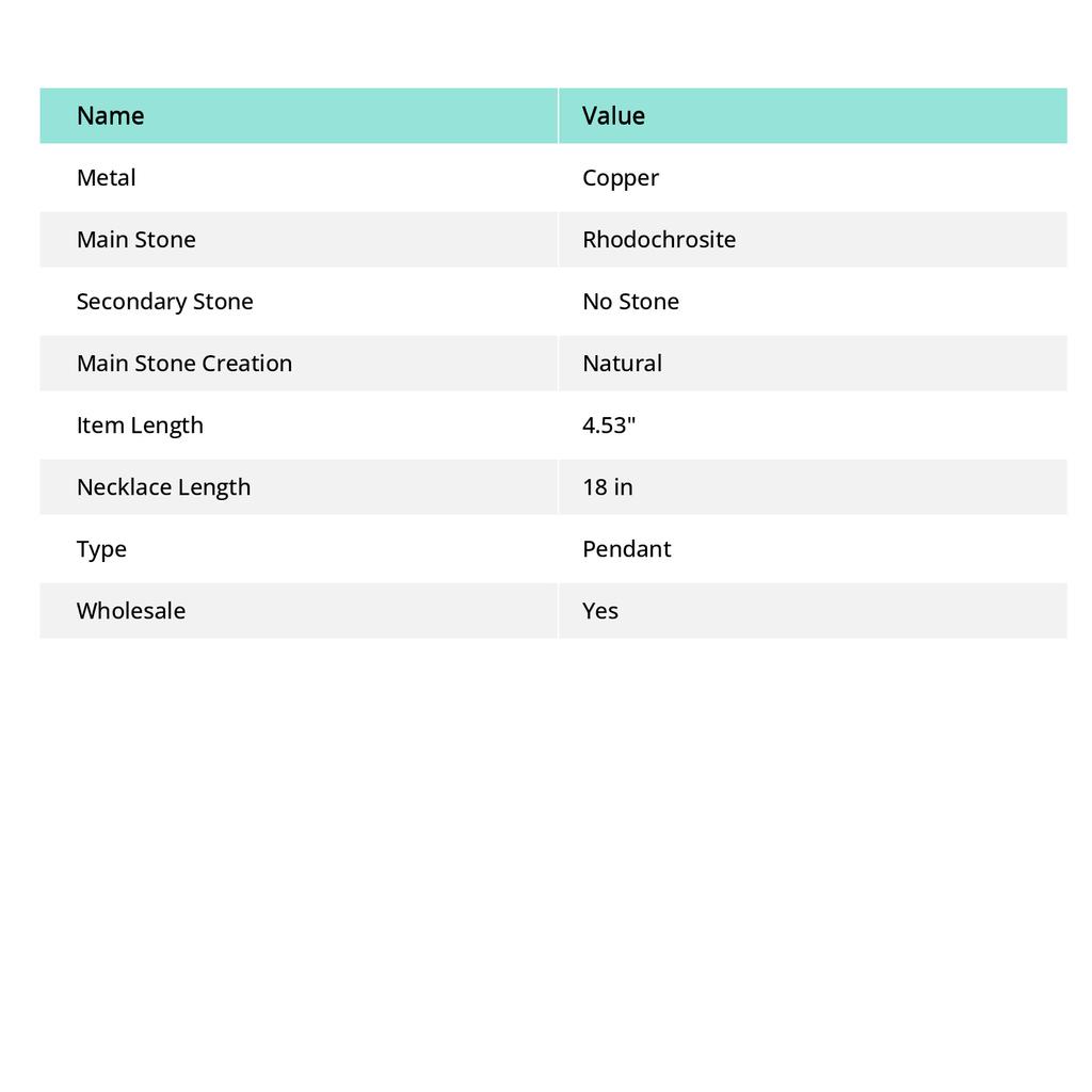 Natural Copper Rhodochrosite Handmade Copper Wirewrap Dragon Pendant 4.53" A7a48