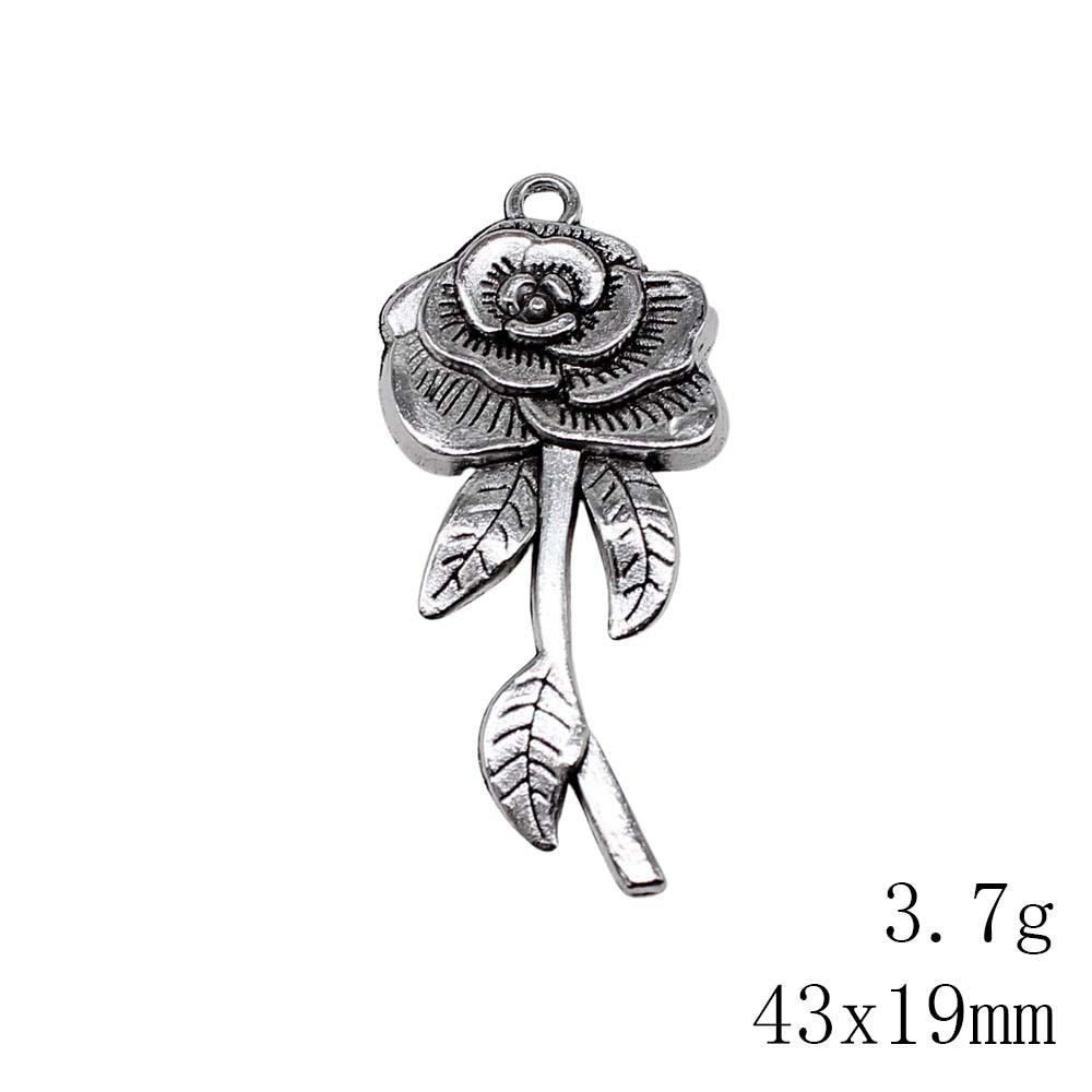 Back To School Bag Charms Rose Lotus Charms Pendant Women's Bags Bracelet Pendant