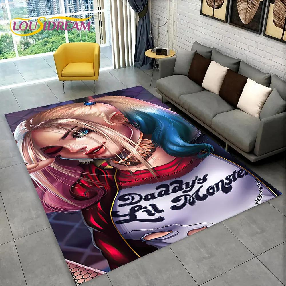 Joker Girl Cartoon Area Rug,Carpet Rug for Home Living Room Bedroom Sofa Playroom Kitchen Doormat Decor,Child Non-slip Floor Mat
