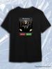 TeeSensation Black Crew Neck Short Sleeve T-Shirt with Morpheus Incoming Call Phone Screen Decline Answer Buttons Print