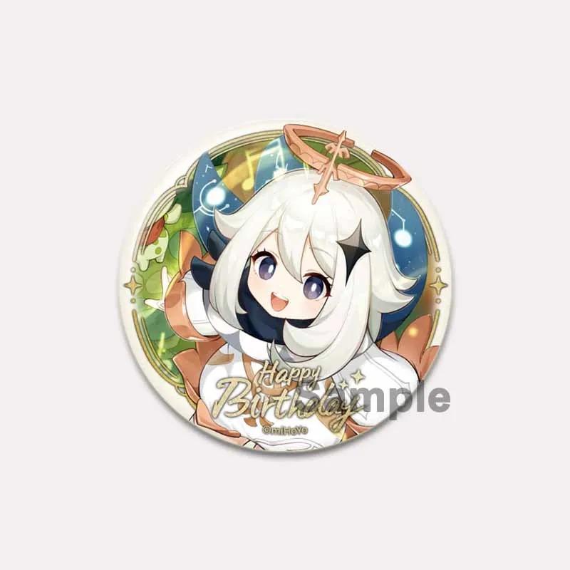 32/44/58mm Genshin Impact Tinplate Pin rotund desene animate Snap-in Brose pentru rucsac Cothes Accesorii Joc Anime Collection Badge Decorare