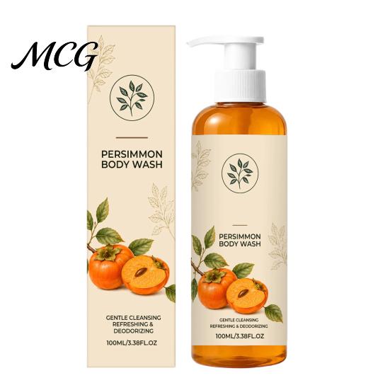 Long-lasting Fragrance Body Wash Persimmon Wash, Gentle Daily Cleanser for All Skin, 100ml Fresh Deodorizing Mild Deep Cleansing Soap Bar Women 100ML