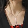 Geometric Round Heart Choker Necklace for Women Stainless Steel Minimalist Simple Clavicle Neck Chain Jewelry