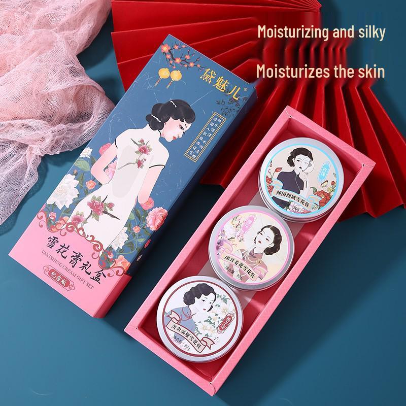 Płatki Śniegu Zestaw Pielęgnacyjny na Cały Rok: Pudełko upominkowe z kremem do twarzy i rąk marki Legacy Brand